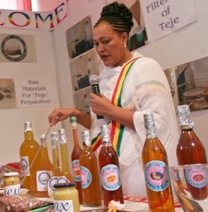 Workabezu Benti sells her t'ej in Ethiopia